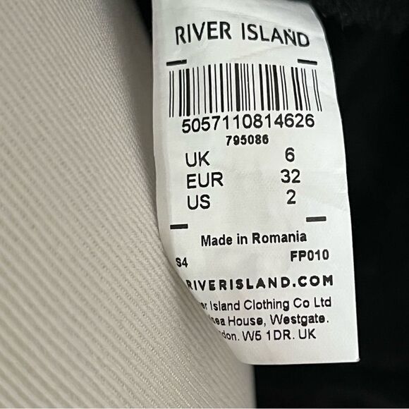 River Island Prairie/ Punk/ Rockabilly Black Cotton Dress 2 - Picture 16 of 16